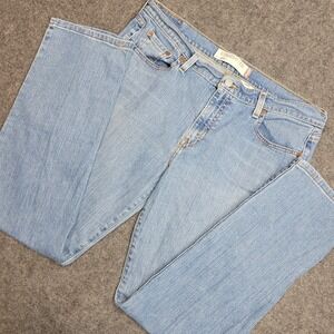 Levis 505 Jeans Womens 14M Blue Denim Stretch Straight Leg Americana Streetwear